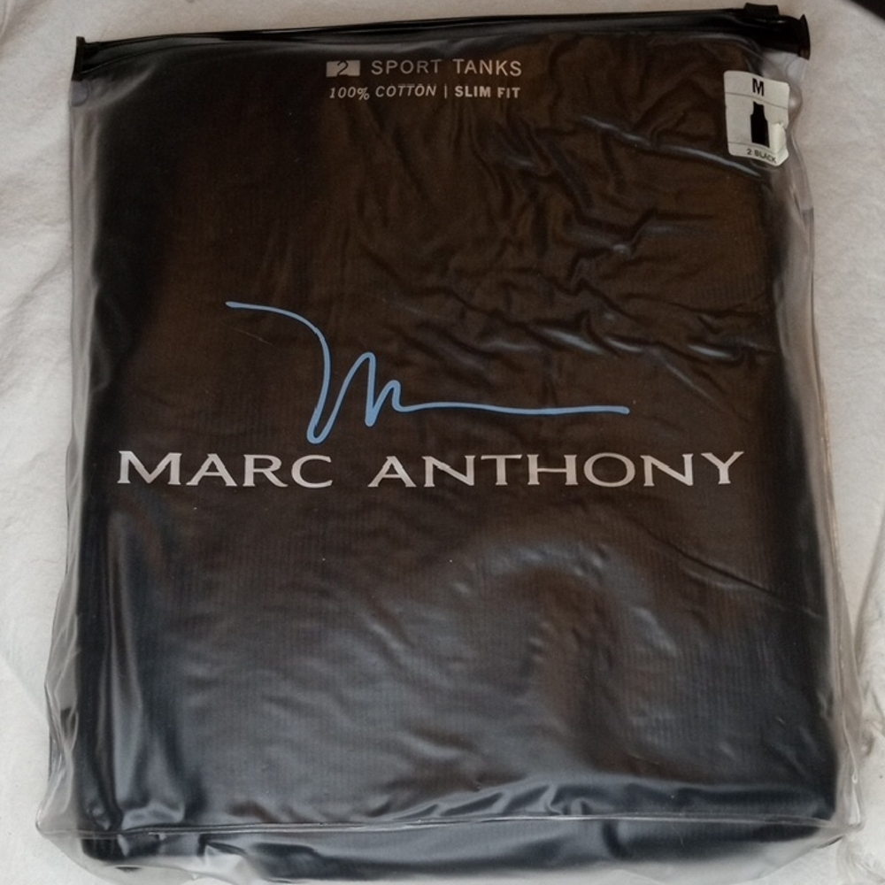 Marc Anthony Black Slim Fit Tank Tops
